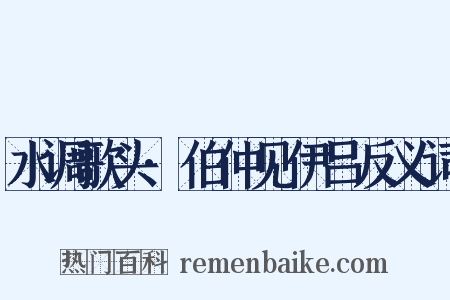 水调歌头·伯仲见伊吕反义词是什么意思的图片